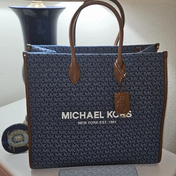 Michael Kors Blue Logo Tote Bag